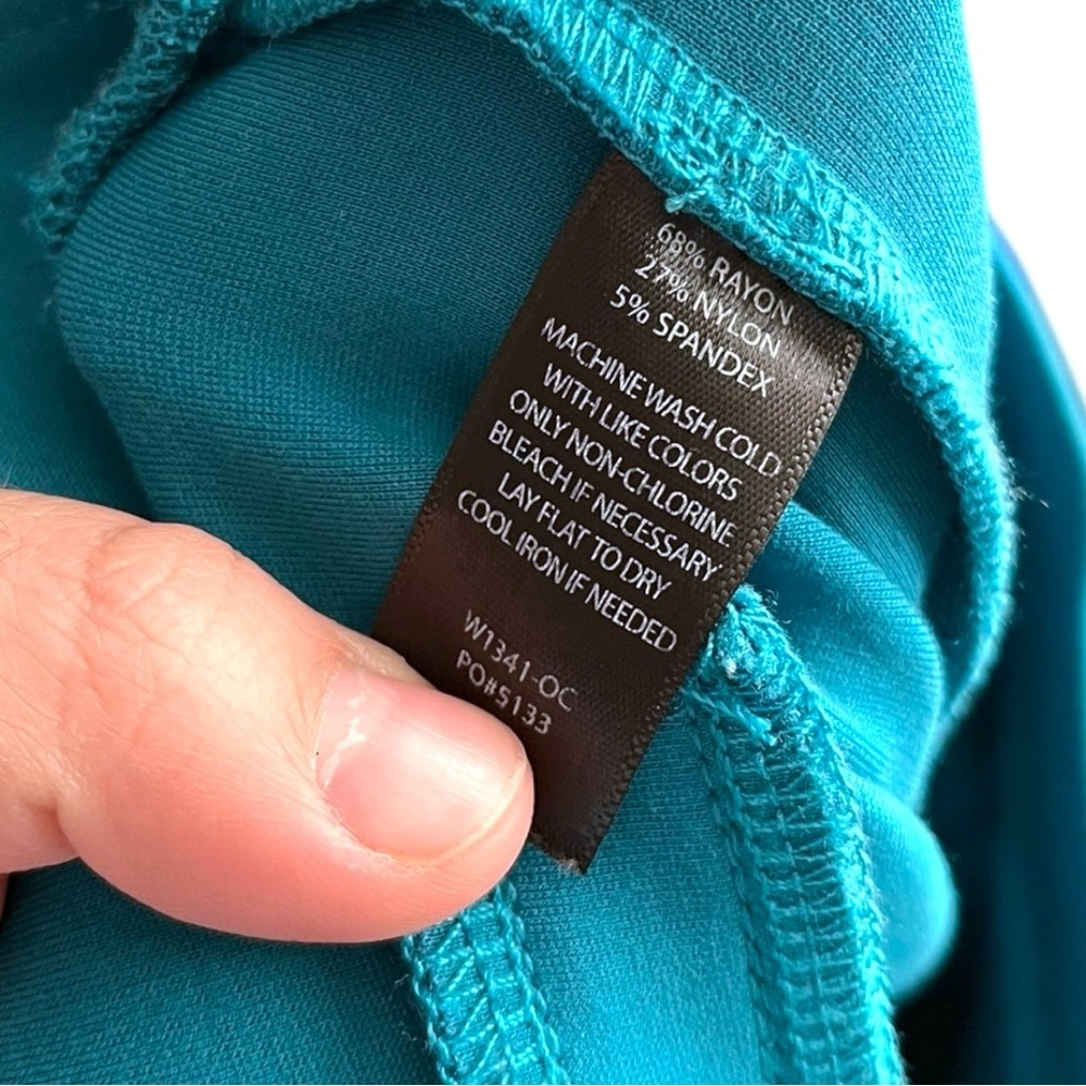 Betabrand Sailor 6 Button Bootcut Yoga Dress Pants Size Medium Teal - Picture 10 of 10